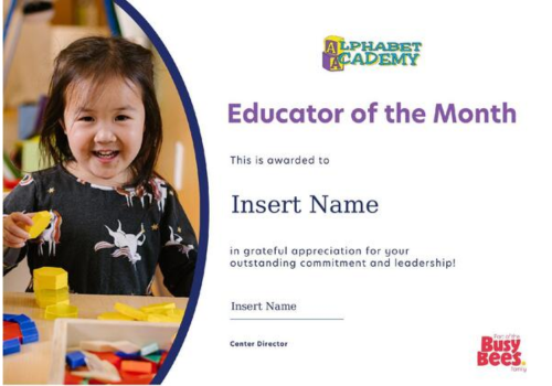 Alphabet Academy EducatorOM Certificate