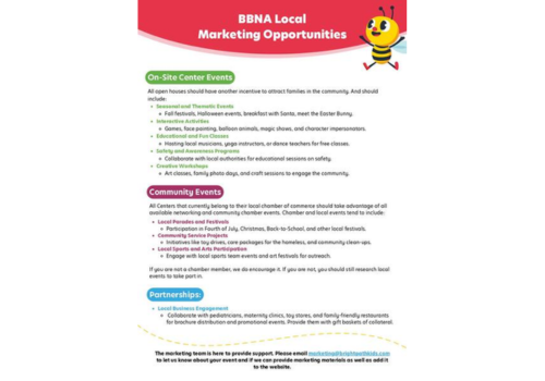 BBNA Local Marketing Ideas