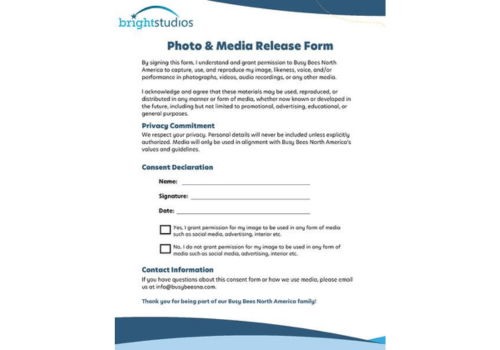 Bright Studios Consent & Release Forms