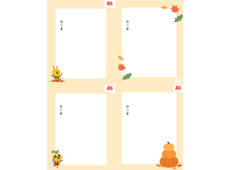Busy Bees Fall Season Branded SM Event Posts