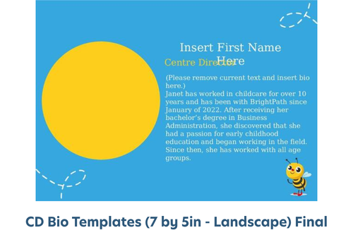 CD Bio Templates (7 by 5in - Landscape) Final