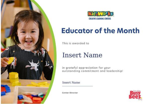 Kid Works EduOM Certificate