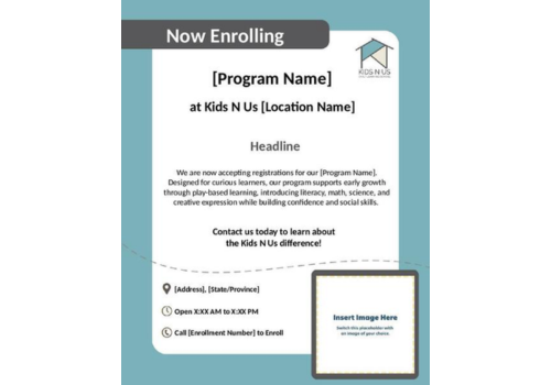 Kids N Us Programs Now Enrolling Social Media Template