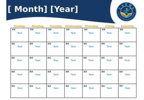 LAPMS Empty Calendar Template