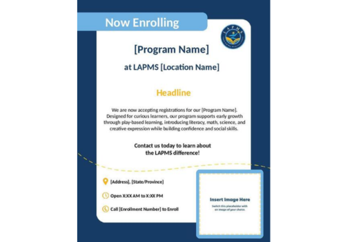 LAPMS Programs Now Enrolling Social Media Template