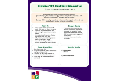 LEAP Corporate Discount Flyer PPT Template