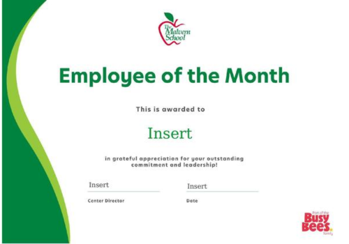 Malvern EOM Certificate