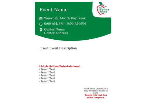 Malvern Flyer Template 2