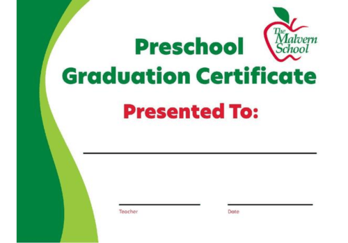 Malvern Graduation Certificate