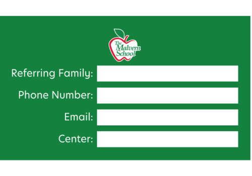 Malvern Referral Card Back