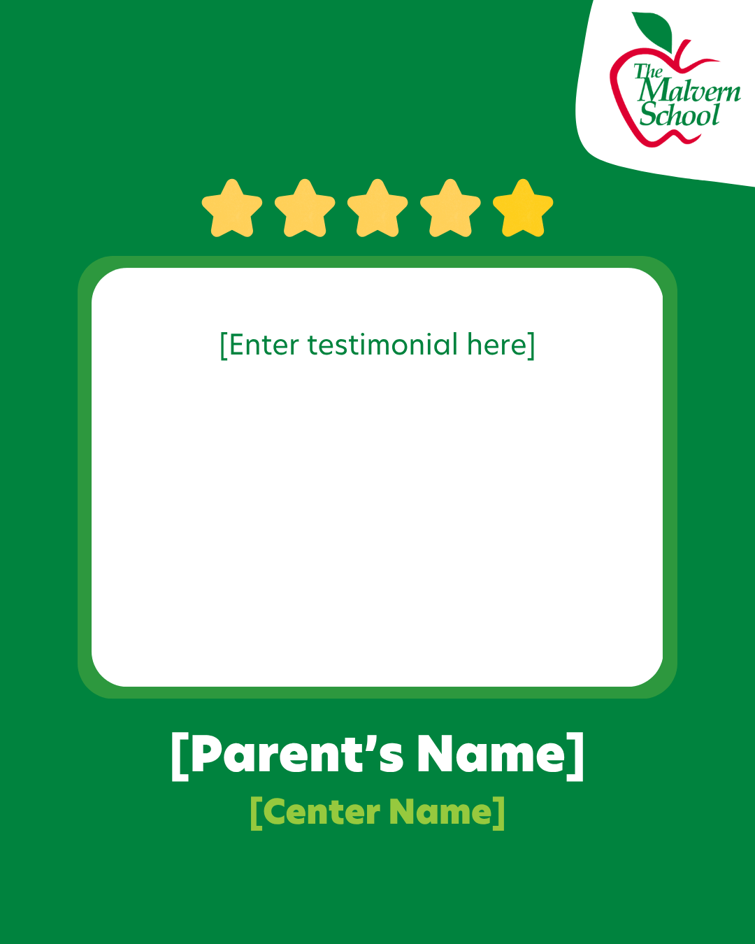 Malvern Testimonial