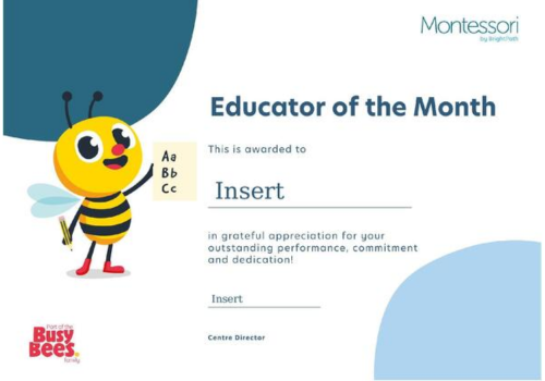 Montessori By BrightPath EduOM Certificate