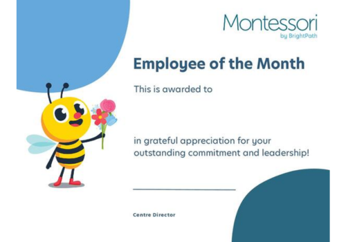 Montessori by BrightPath EOM Certificate