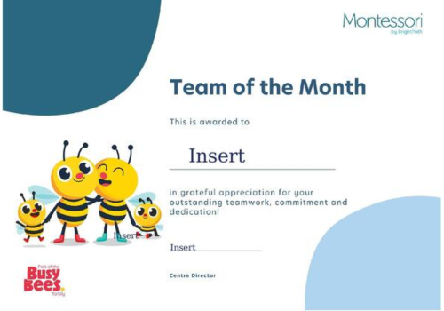 Montessori by BrightPath TOM Certificate