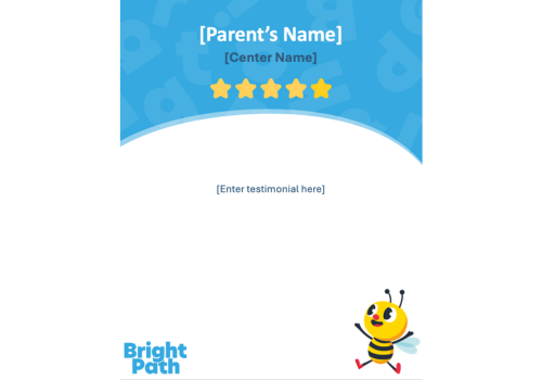 Parent testimonial BP