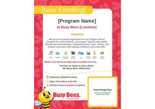 Programs Generic Social Media Design Template_Busy Bees