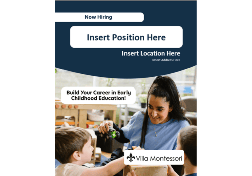 Villa Montessori - Hiring Social Media Template