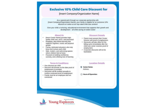 Young Explorer Corporate Discount Flyer PPT Template