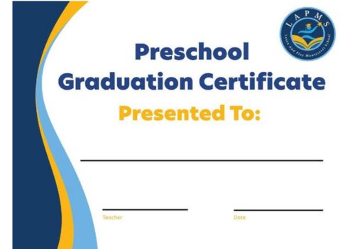 learn and play graduation certificate