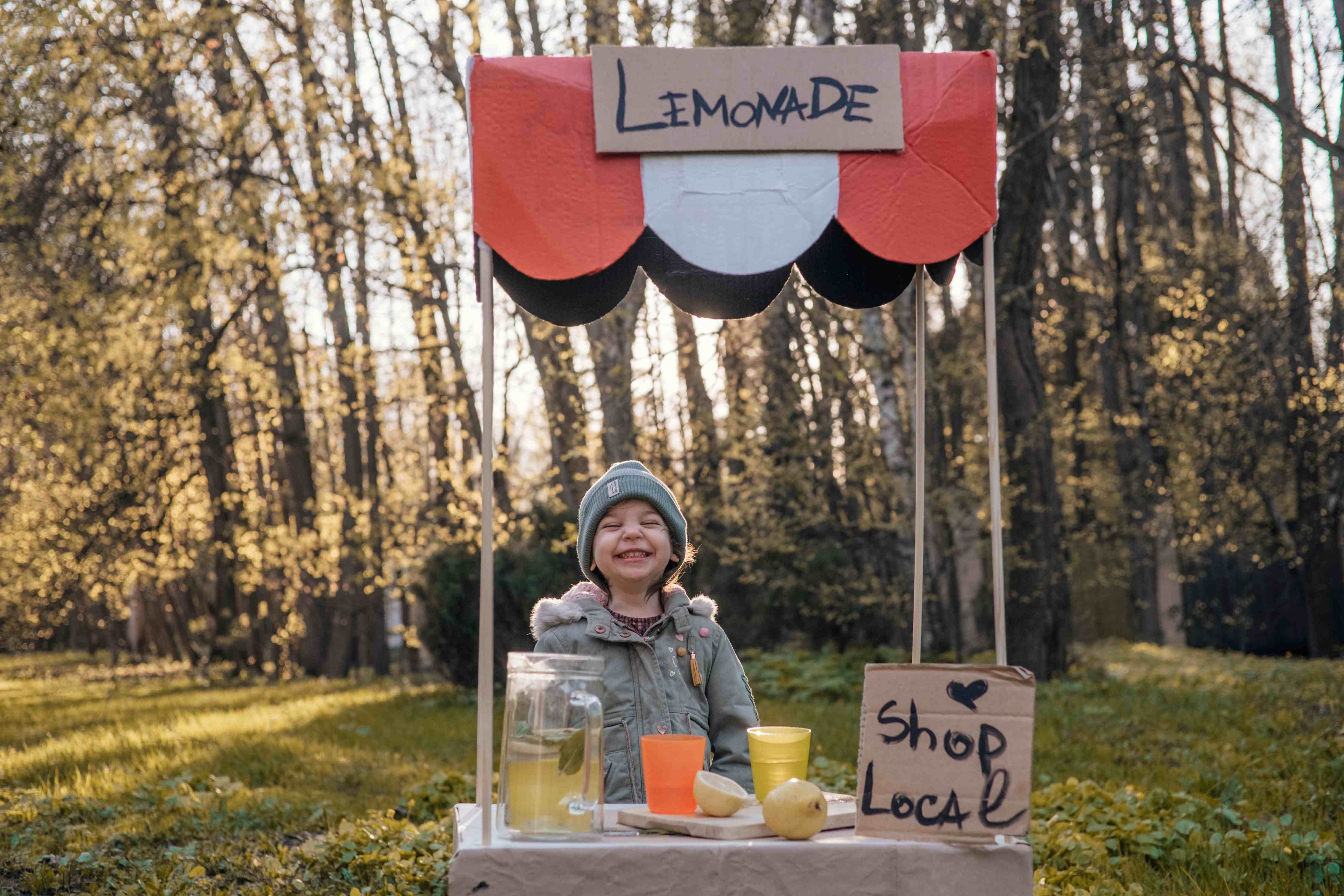 child selling lemonade